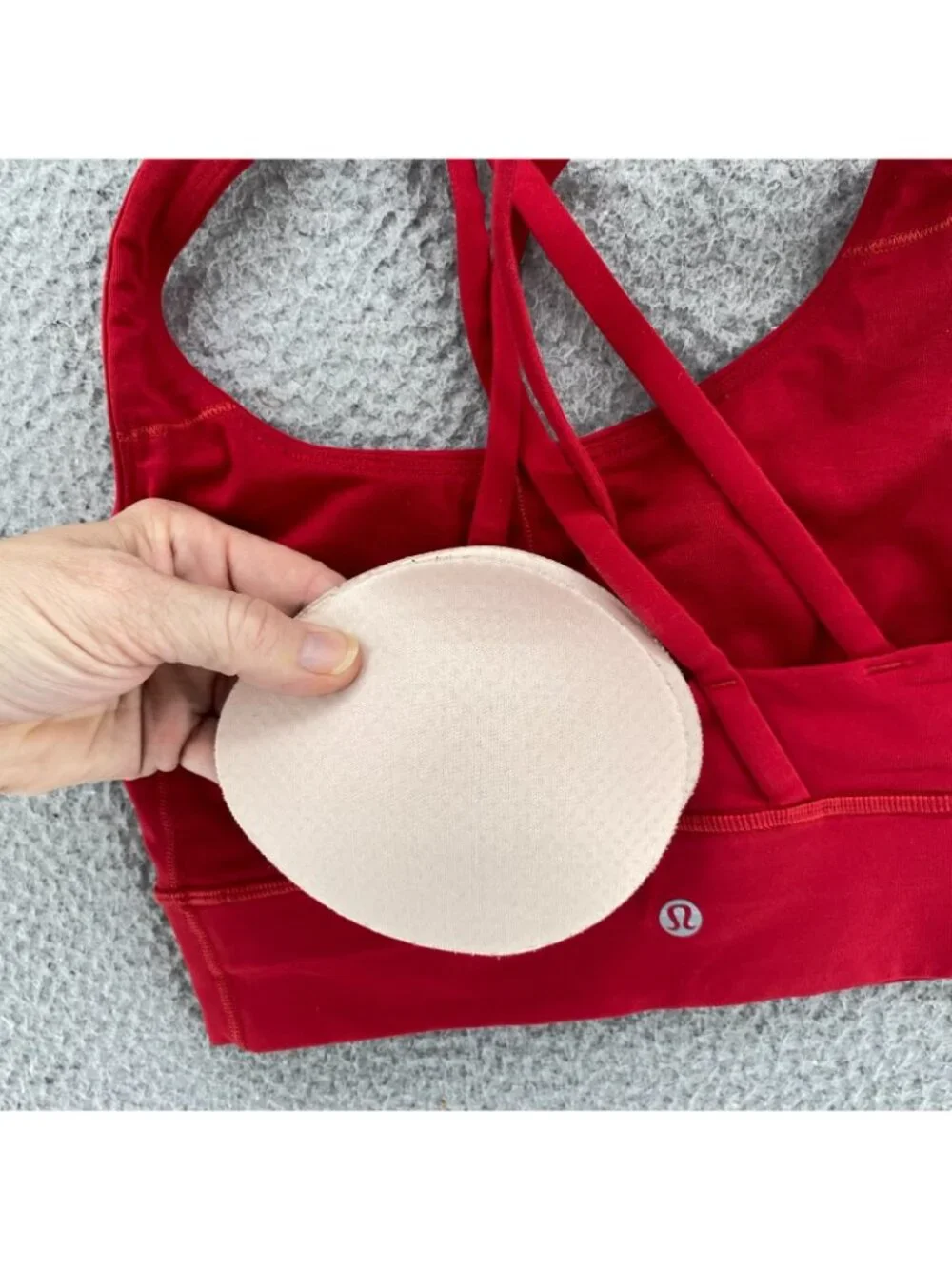 Lululemon Energy Bra Long Line Womens 6 Dark Red Crossback Lattice Straps Knit